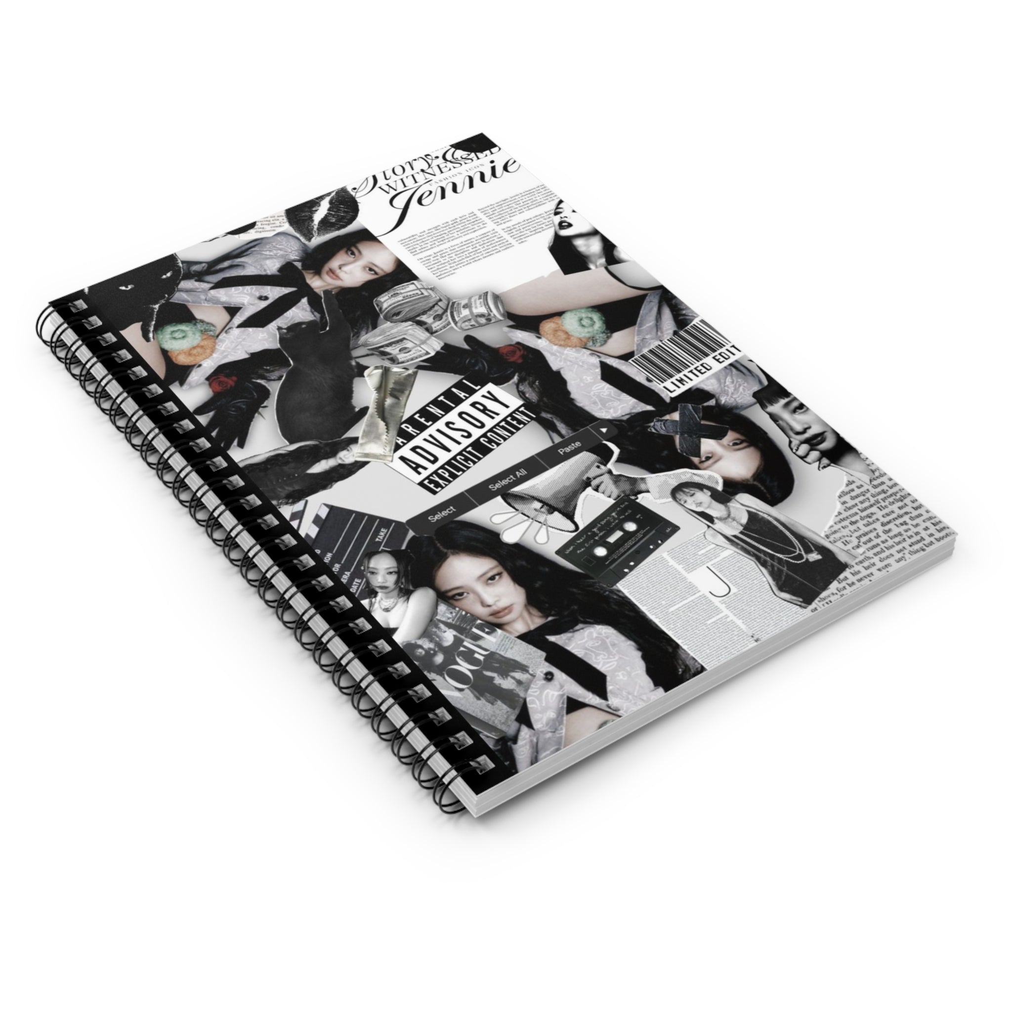 Jennie Spiral notebook (Black and White 2nd ver.)