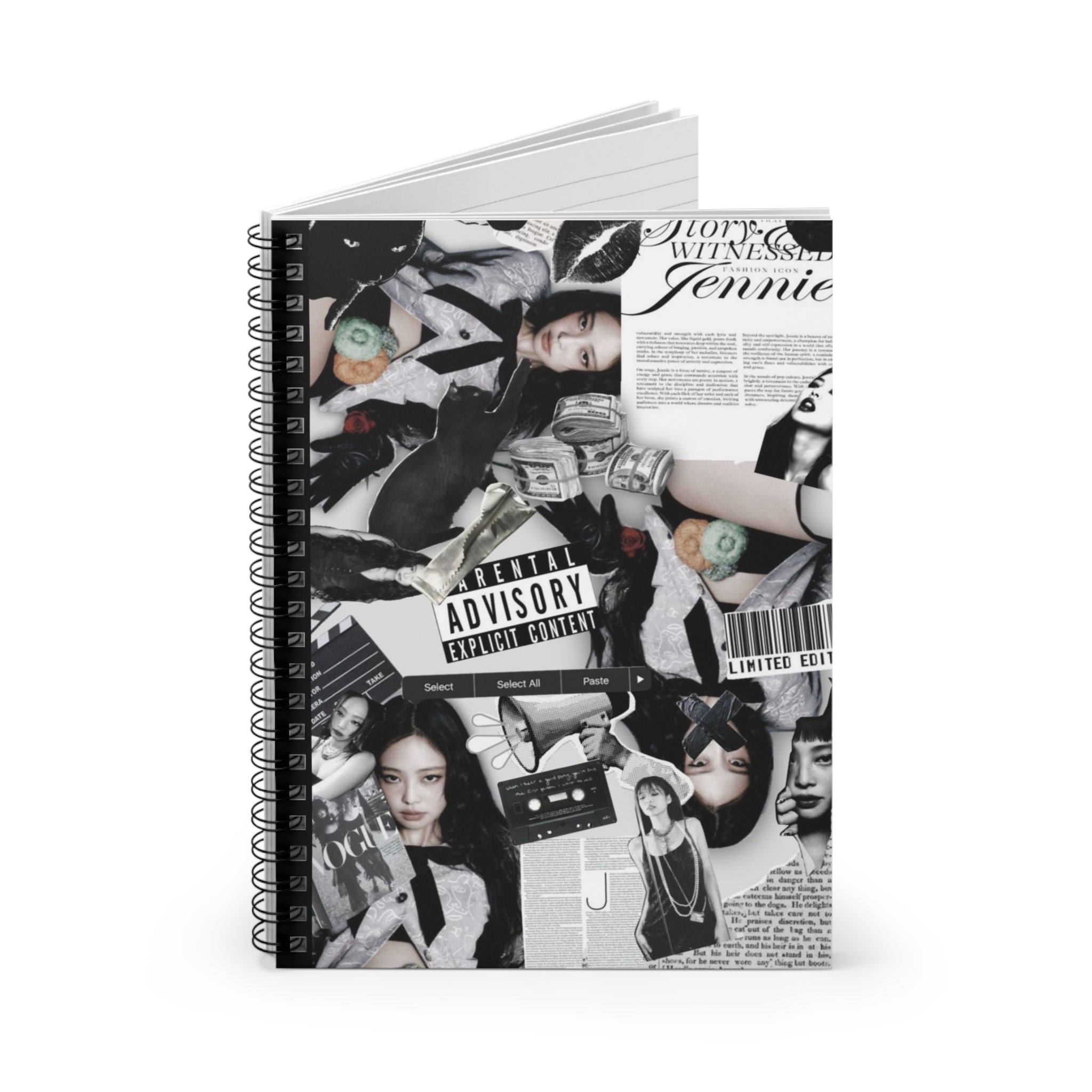 Jennie Spiral notebook (Black and White 2nd ver.)