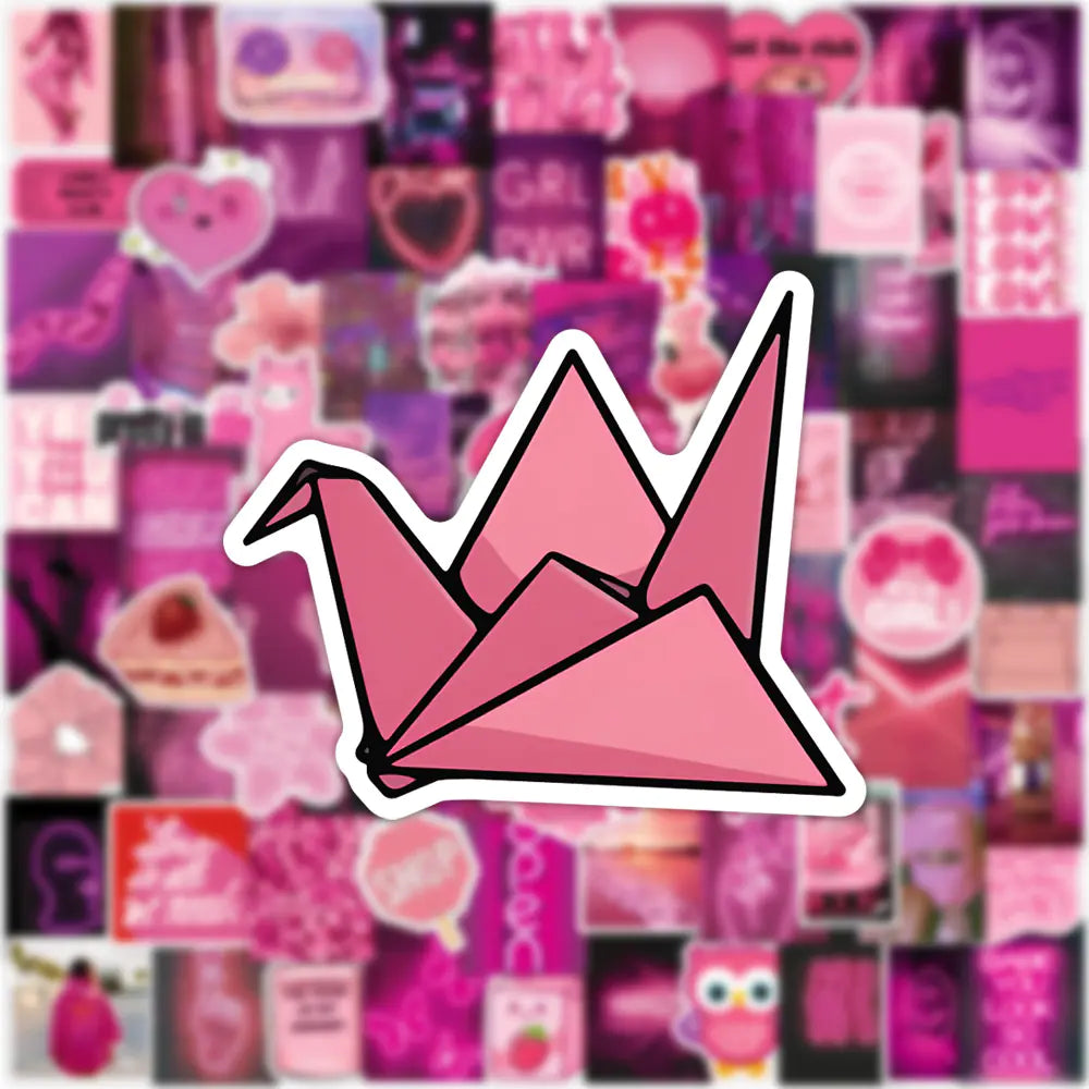 100 PCS Waterproof Black Graffiti Stickers for Decor